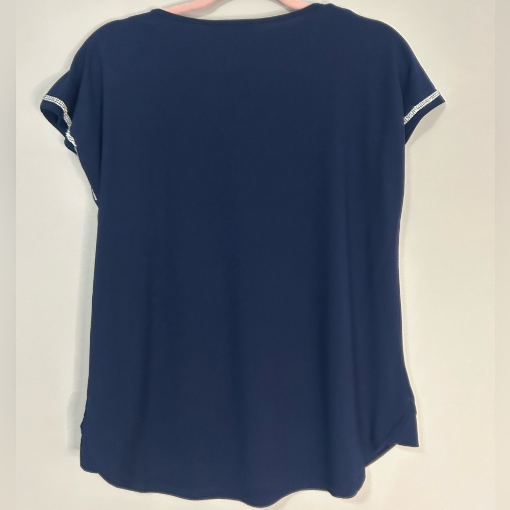 89th & Madison Women's Navy Top, Size M - Picture 7 of 7